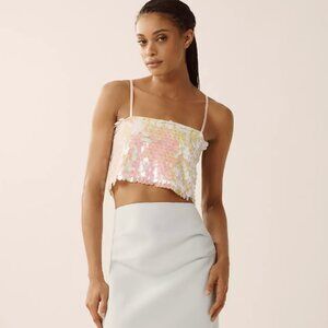 By Anthropologie Paillette Crop Tank